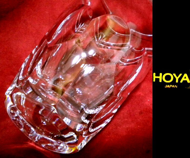 売切 HOYA クリスタル カット グラス 1客 容量大:300cc 、纏購入特典有 E/F 寸法:φ上65中69下50×H127mm、口元厚:1.7mm、重量275g拍卖