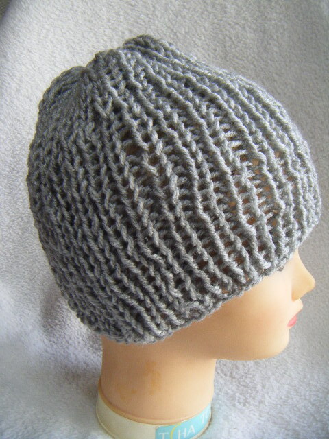 秋・冬*手編み男女兼用キャップ*ソフトグレー      むmu拍卖