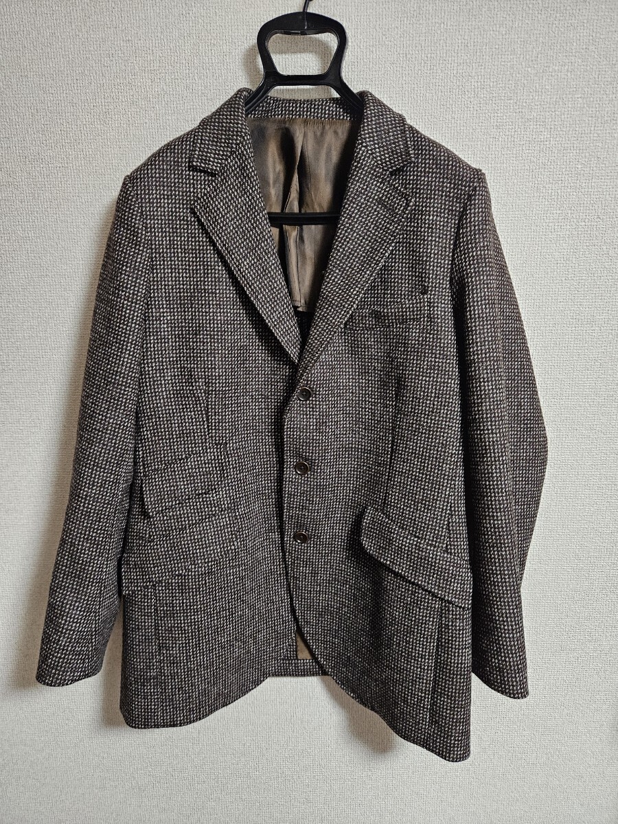 期間限定値下げ中 新品未使用 ANATOMICA アナトミカ テーラードジャケット チャーリー CHARLY ブラウン ツイード 48 最終値下げ拍卖