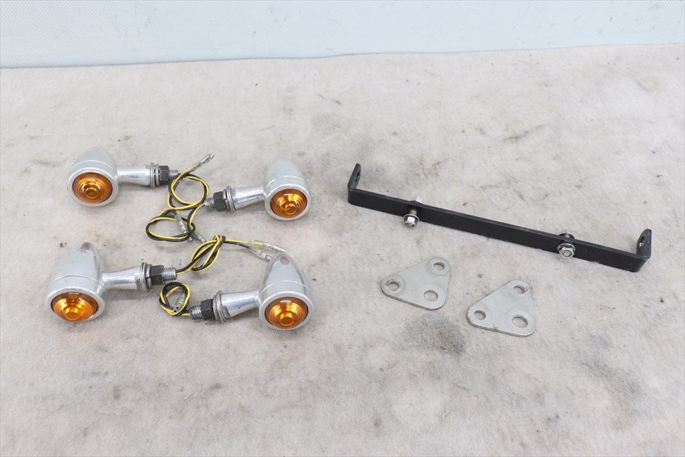 328327 ドラッグスター400 キジマ スターマイン ウインカー ミニウインカー ビレット 前後セット 取付ステー付き 拍卖