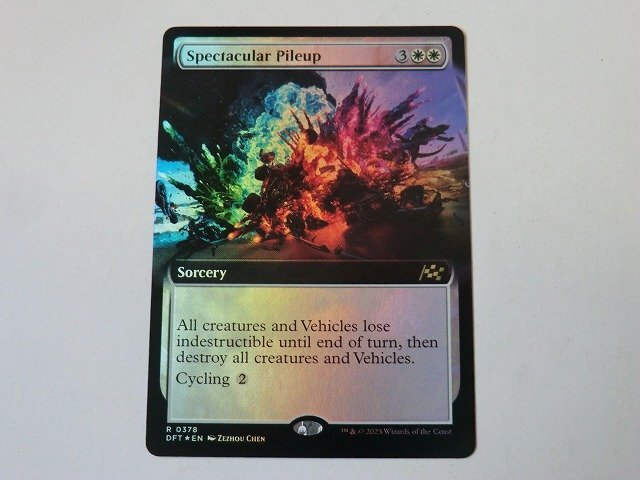 MTG 美品 【壮大な玉突き衝突(拡張アートFOIL)】 (レア) 霊気走破 DFT 英 2枚迄拍卖