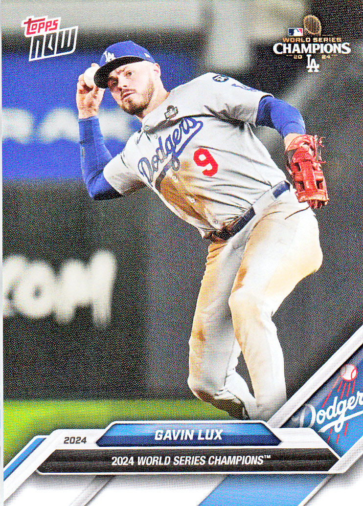 2024 TOOPS NOW 'GAVIN LUX' ホワイトパラレル Dodgers WORLD SERIES CHAMPIONS 拍卖