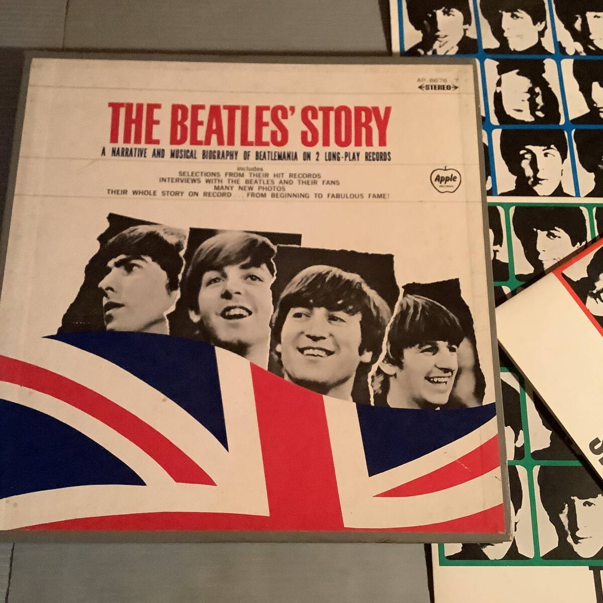 LP-BOX(東芝音工盤・2枚組ボックス)●ビートルズ物語※16頁ブックレット付●拍卖