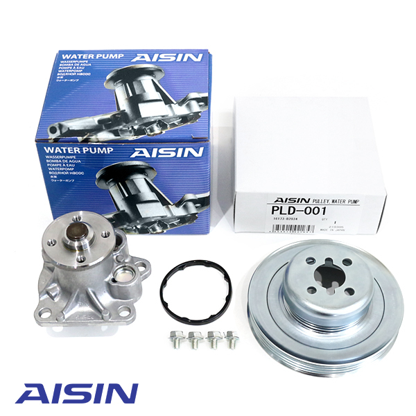 【送料無料】 AISIN アイシン精機 ウォーターポンプ 対策プーリー セット WPD-050 PLD-001 ダイハツ ミラ ココア L675S L685S拍卖