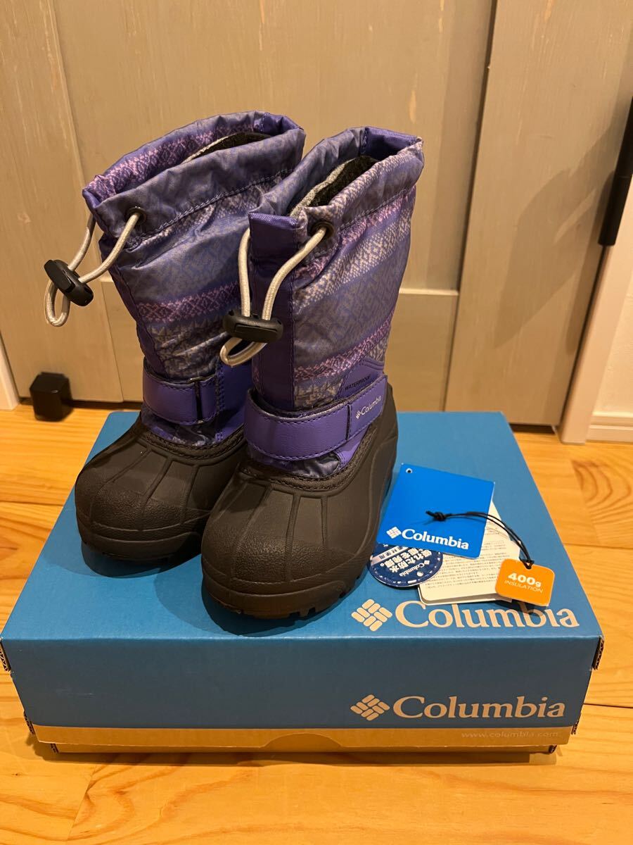 ほぼ新品 Columbia CHILDRENS POWDERBUG FORTY PRINT 14cm コロンビア キッズ スノーブーツ 送料600円〜拍卖