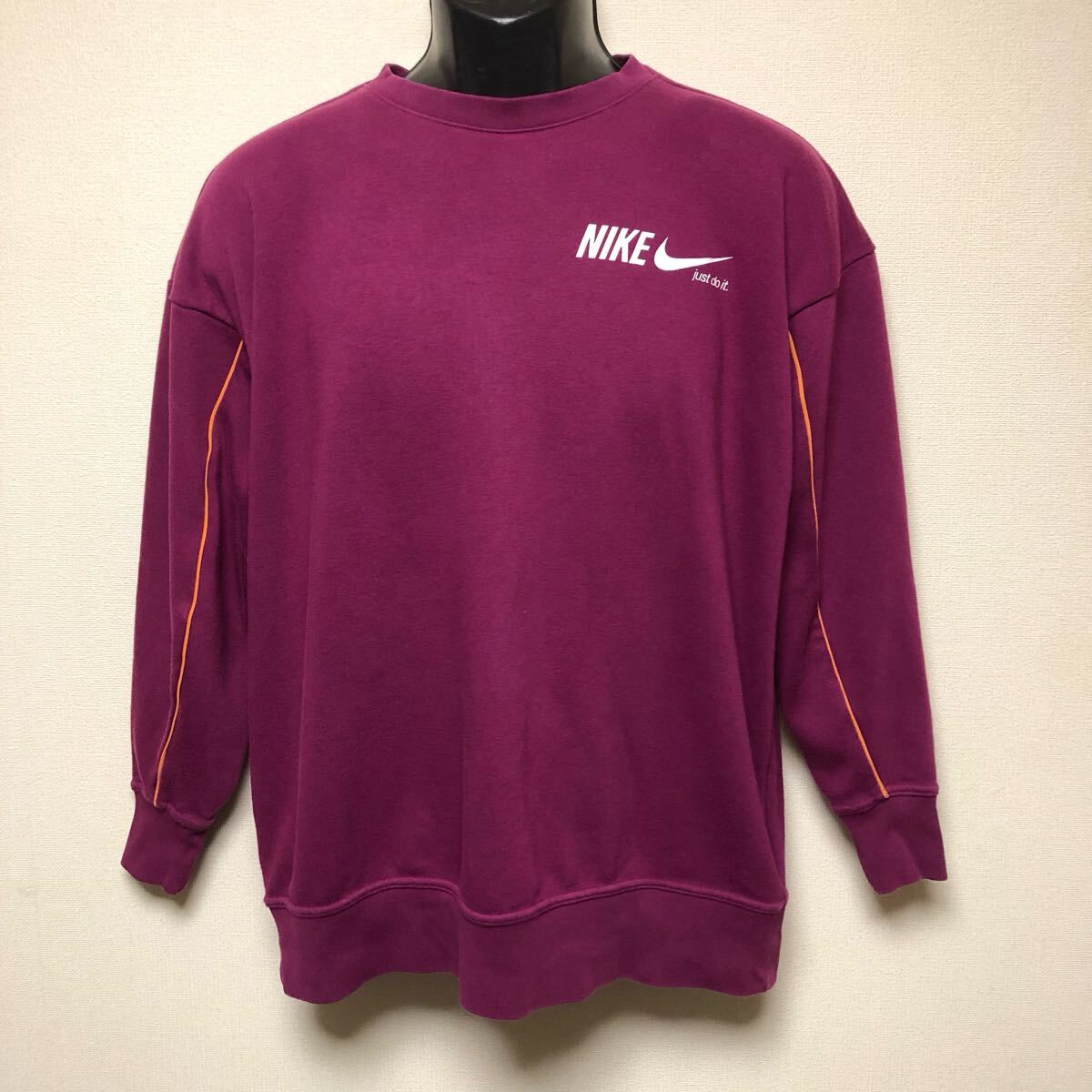 NIKE /ナイキ /メンズS 長袖 スウェット トレーナー トップス ロゴプリント just do it. カジュアル スポーツ 古着拍卖