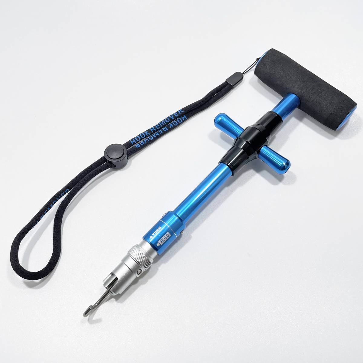 【送料無料】フックリムーバー ブルー クイック針外し フックリリーサー ロック機構付き シーバス ヒラマサ マグロ ビッグゲーム対応!拍卖