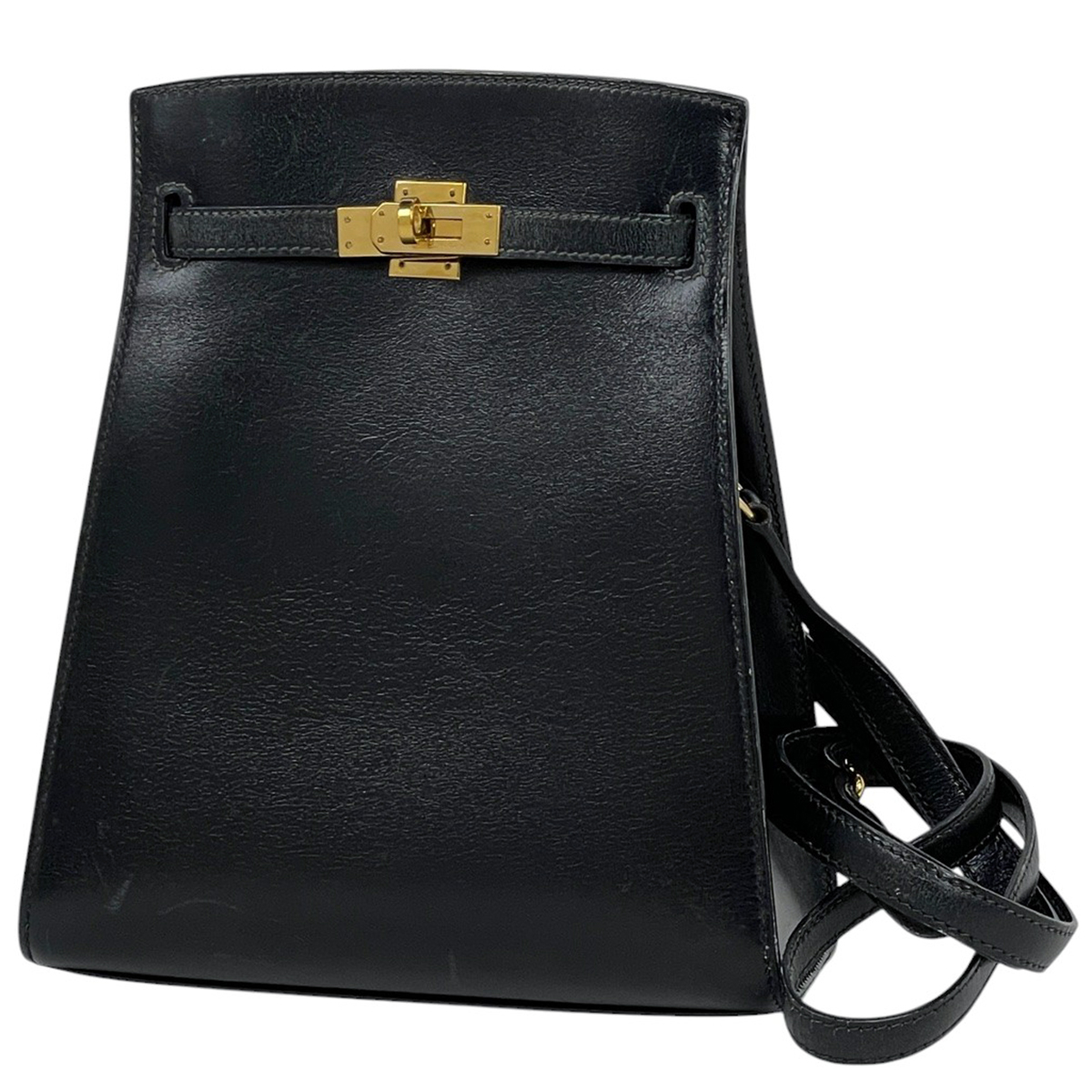 【在庫一掃】 エルメス HERMES ケリースポーツ PM 外縫い ショルダーバッグ ボックスカーフ ブラック 〇U 【中古】拍卖