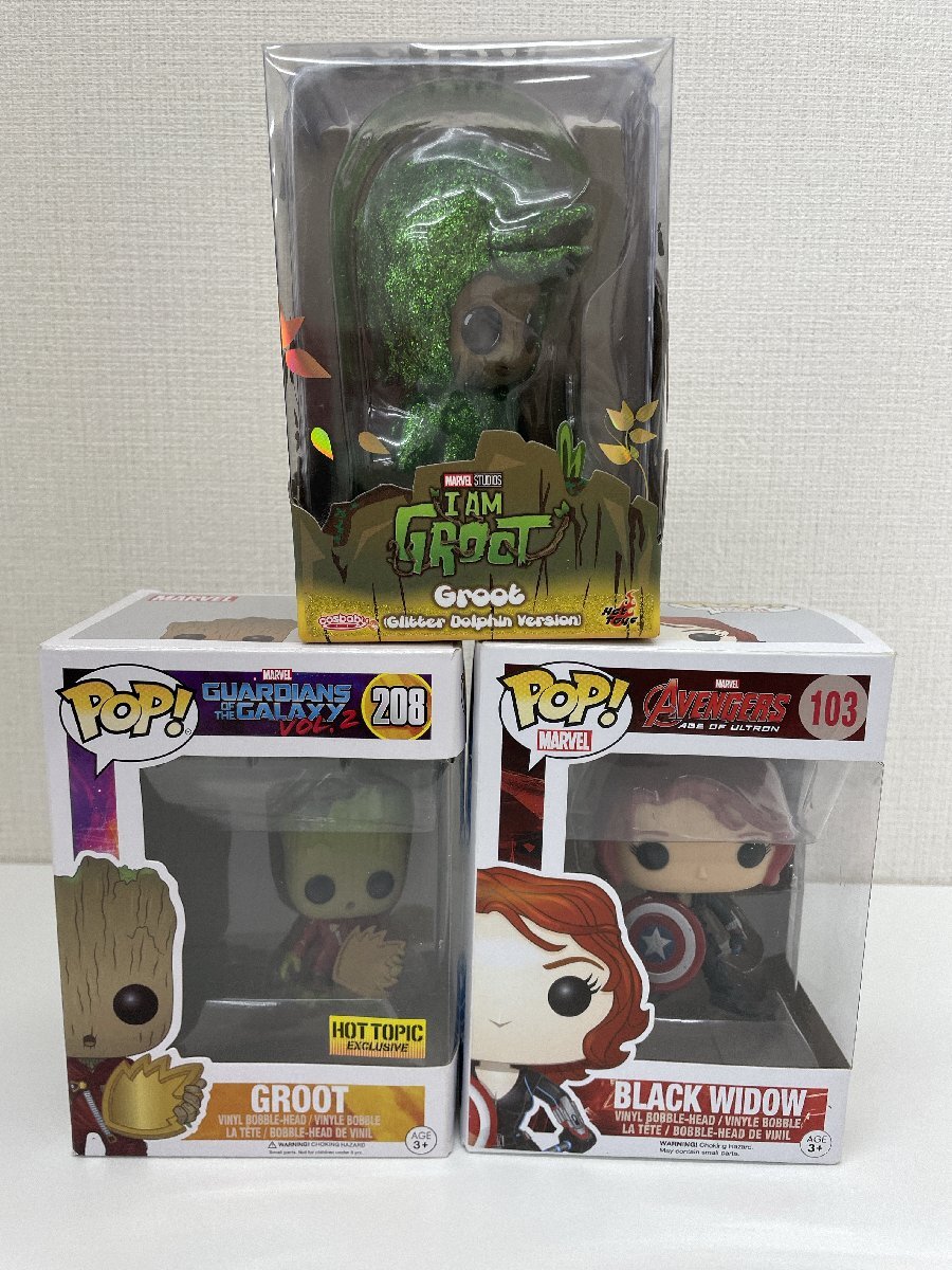 【まとめ売り】3個 フィギュア MARVEL マーベル アベンジャーズ グルート ブラックウィドウ 3916-T-2-6-0214拍卖