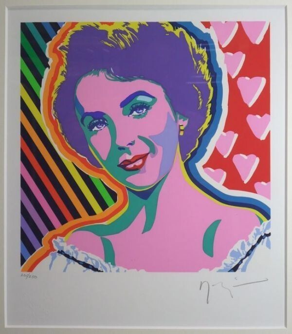 ☆ヒロ・ヤマガタ 直筆サイン シルクスクリーン 「エリザベス・テイラー」拍卖