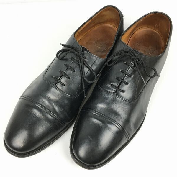 ビンテージ品 Sanders/サンダース ストレートチップ 黒 サイズ11/L 27.5-28.5程度 ビジネスシューズ 管NO.専ZG-169拍卖