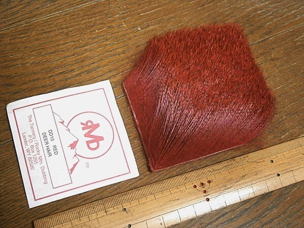 ★フライ製作用マテリアル/ロッキー・マウンテン/ディア-ヘアー(DD10 レッド) 未使用拍卖