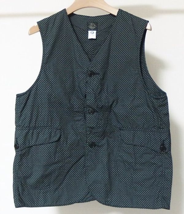 22SS POST O'ALLS OVERALLS ポスト オーバーオールズ 1512-CP Royal Traveler crest print ロイヤルトラベラー ベスト S 総柄拍卖