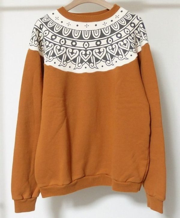 FULLCOUNT FULL COUNT フルカウント 3764 Tribal Pattern Sweatshirts トライバル 雪柄 クルーネック スウェット 40拍卖