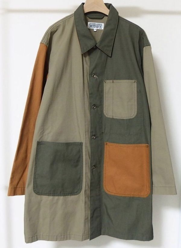 Engineered Garments エンジニアードガーメンツ WORKADAY Shop Coat Combo Cotton Ripstop ショップ コート M クレイジー拍卖