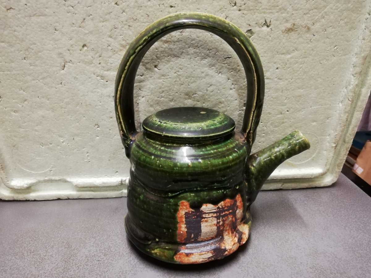 旧家買い取り品 織部焼 急須  煎茶道具 お茶道具 古い  同梱包可能拍卖