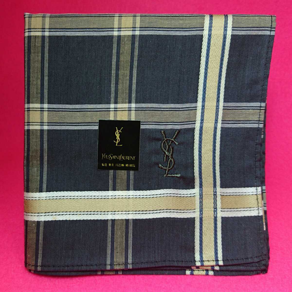 【未使用新品】 YVES SAINT LAURENT イヴサンローラン ハンカチ 11 8427拍卖