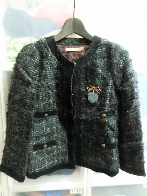 leur logette ツイードジャケット 1 #02080 ブラック ルールロジェット拍卖