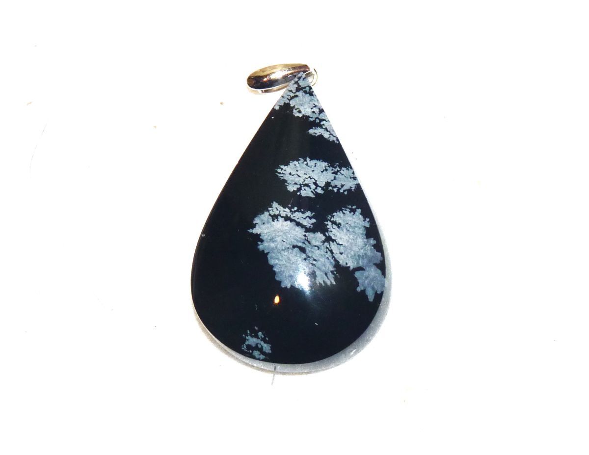 Snowflake Obsidian(スノーフレークオブシディア:黒曜石) ネックレストップ 807465-EC14拍卖