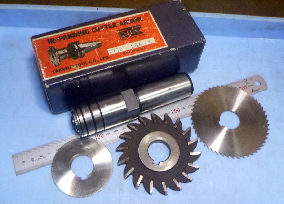 FB964 32mm サイドカッター アーバー インパンディング STK ST32-25.4×75 オマケサイドカッター3枚付 中古拍卖