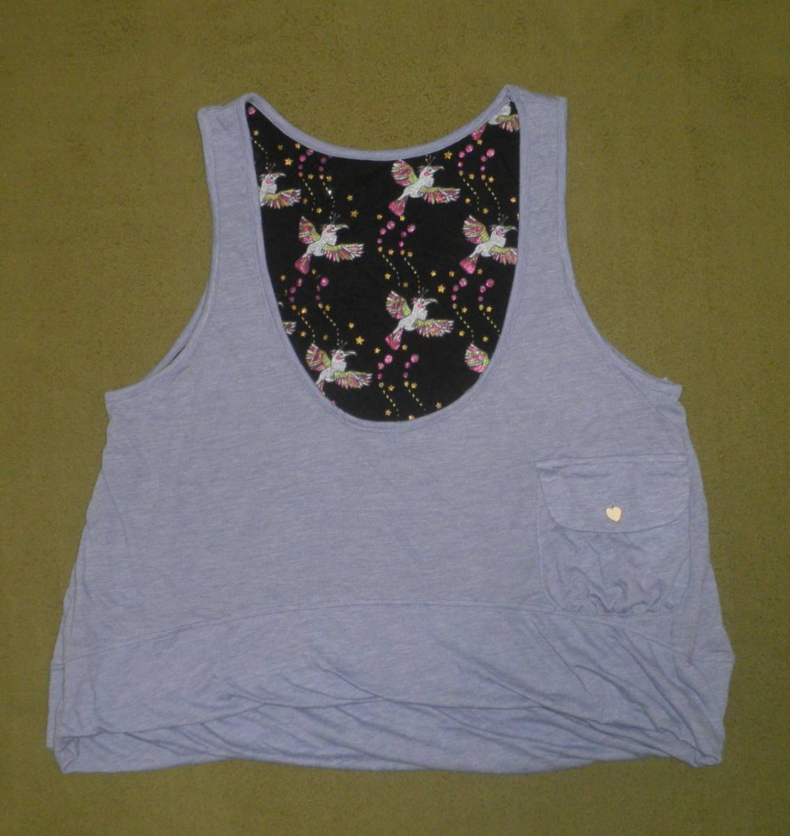 Scolar スカラー 鳥 リバーシブル ベスト M拍卖