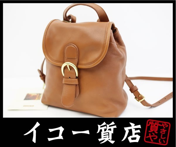 イコー質店 コーチ ★上質レザー使用 リュック/バックパック 4152 クラシックレザー×ブラウン 美品 RY4864拍卖