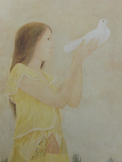 倉島重友、【希望】、希少な大判額装用画集より、美品、日本人画家、新品額装付、送料込み拍卖