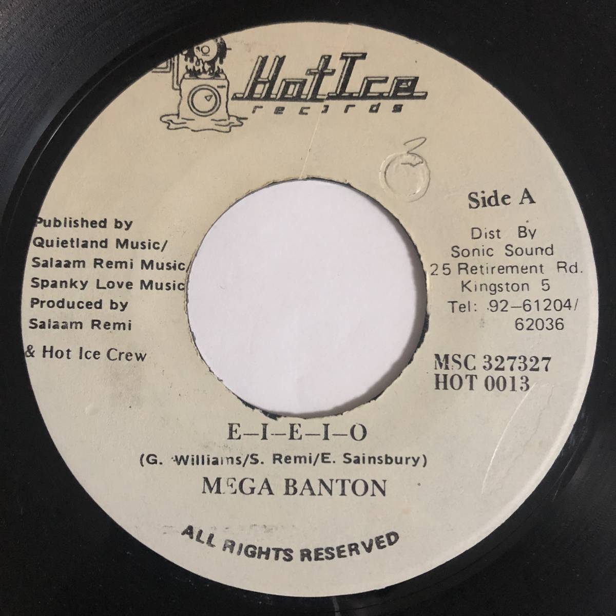 試聴 / MEGA BANTON / E-I-E-I-O /reggae/Dancehall/Classics/アメリカ民謡/いやいやよー/'96/big hit !!/7inch拍卖