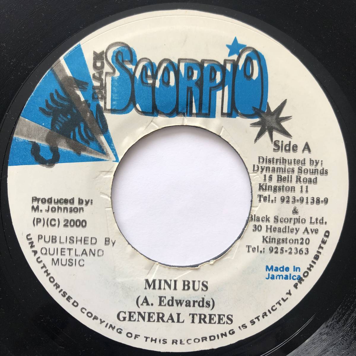 試聴 / GENERAL TREES / MINI BUS /Black Scorpio/reggae/Dancehall/Classics/80's/big hit !!/7inch拍卖