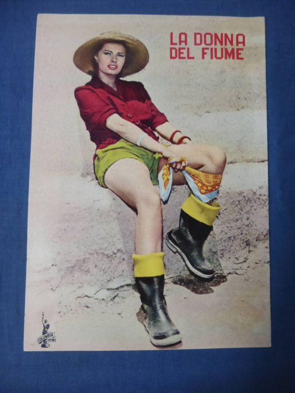 美品◆(209)古い映画パンフ「河の女」 ソフィア・ローレン Sophia Loren 1955年 イタリア映画拍卖