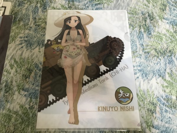 140クリアファイル ガールズ&パンツァー 一番くじ 西絹代 水着拍卖
