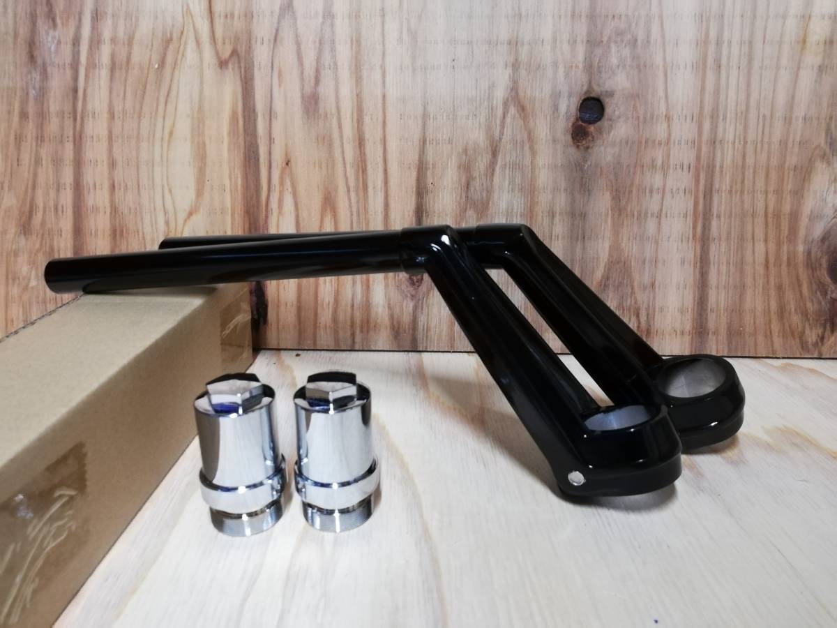 送料込 VFタイプ ハンドル 黒+延長キット⑥/XJR400用 4HM変換 フロントフォーク41→35パイ 旧車ハン 35π教習 ロボ拍卖