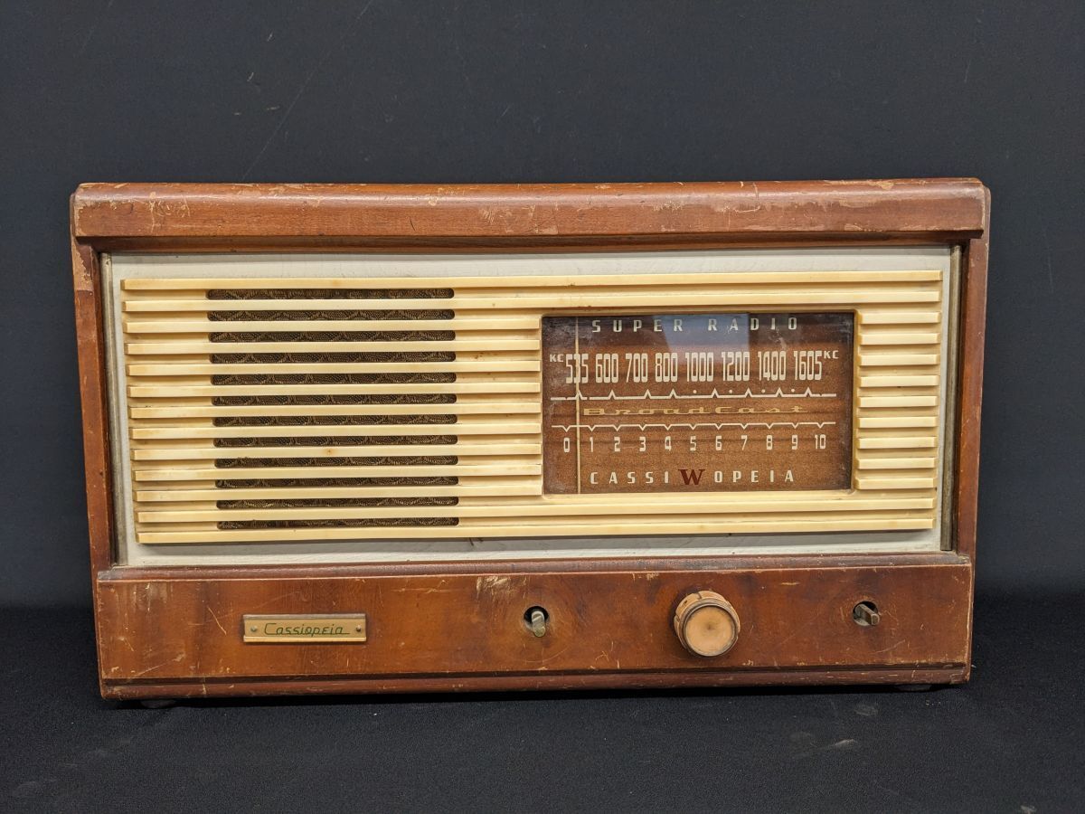 bb437● 【ジャンク】カシオペィヤ/Cassiopeia 真空管ラジオ AMラジオ 昭和レトロ アンティーク 1960年代 カシオペア ※部欠品有/100拍卖