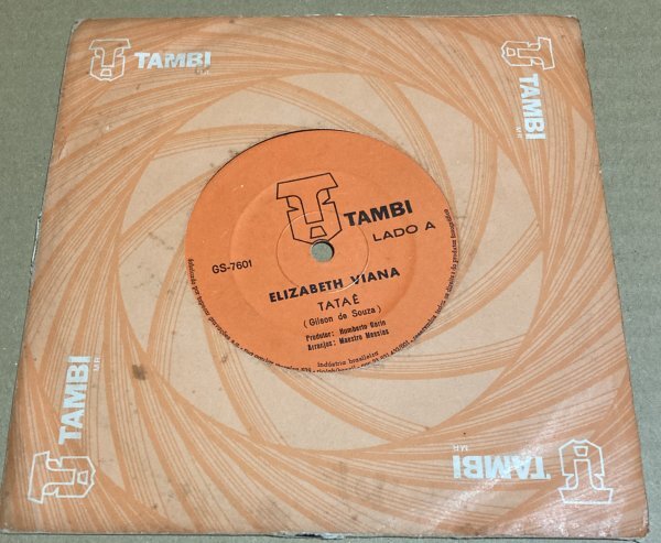 BRA盤オリジ!70年代後半?7インチ!ピースフルなマイナーアフロ ブラジリアン佳曲!Elizabeth Viana Tatae/ Lamento De Ouro拍卖