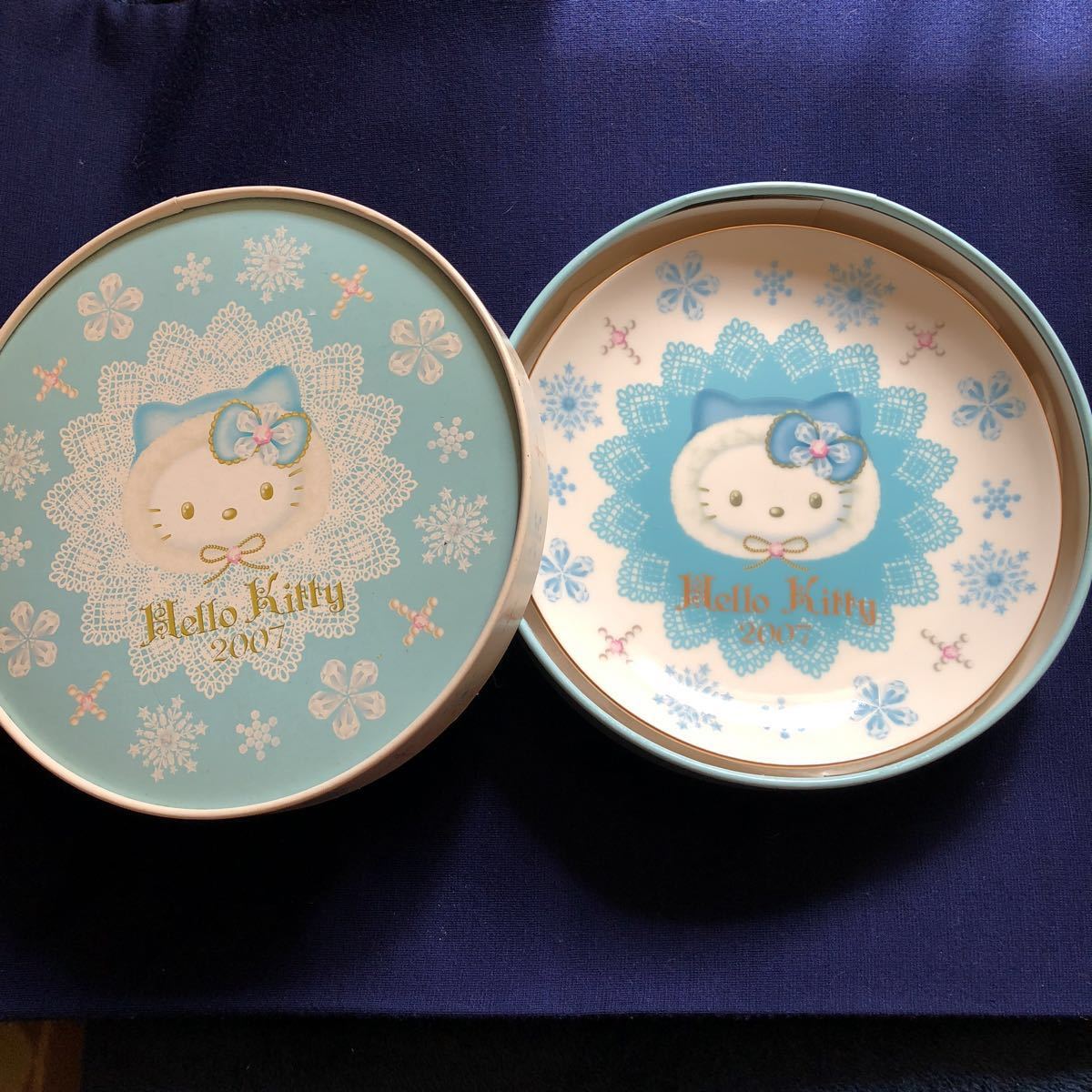 激レア希少品 サンリオ2007年製 ハローキティ 陶器皿 飾り皿 vivitix限定品拍卖