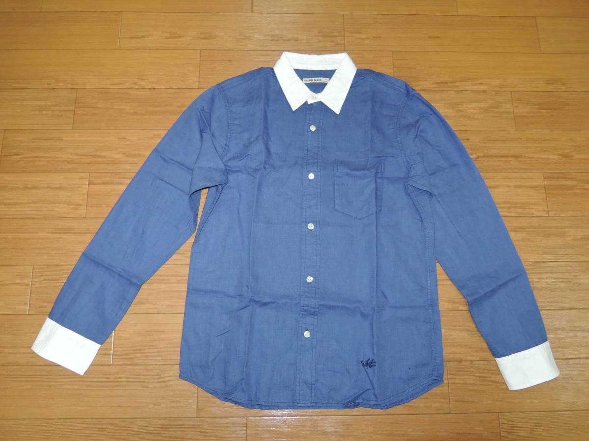 新品 ガイジンメイド GAIJIN MADE クレリック 麻 シャツ S ヘンプ混/ HRM ハリラン 長袖 ハリウッドランチマーケット 聖林公社拍卖