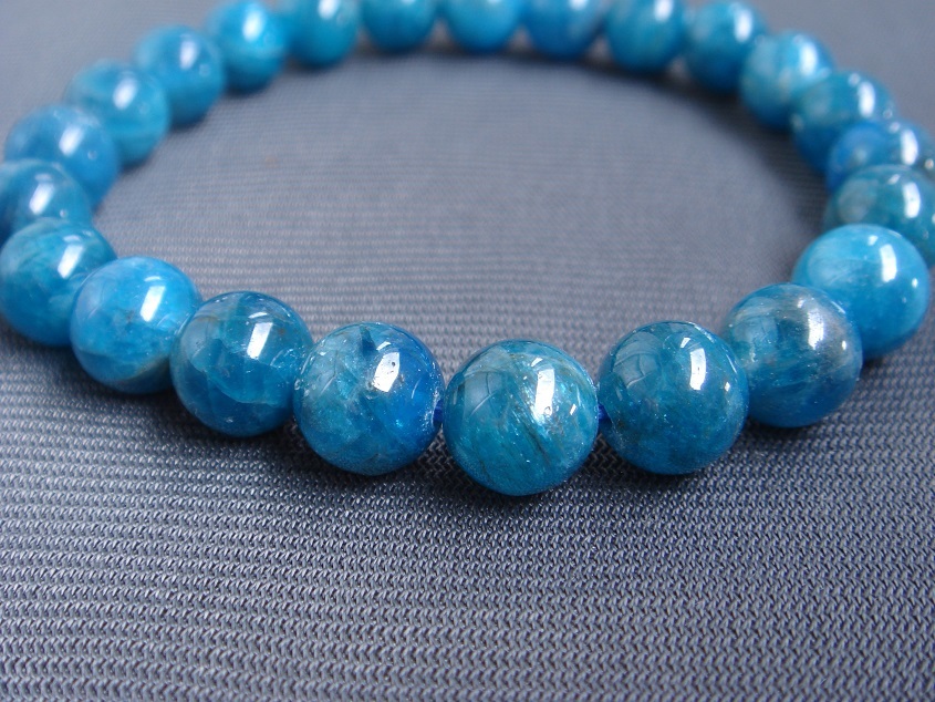 ☆極上品,超希少,超貴重,天然6A級アパタイトブレスレット8mm33拍卖