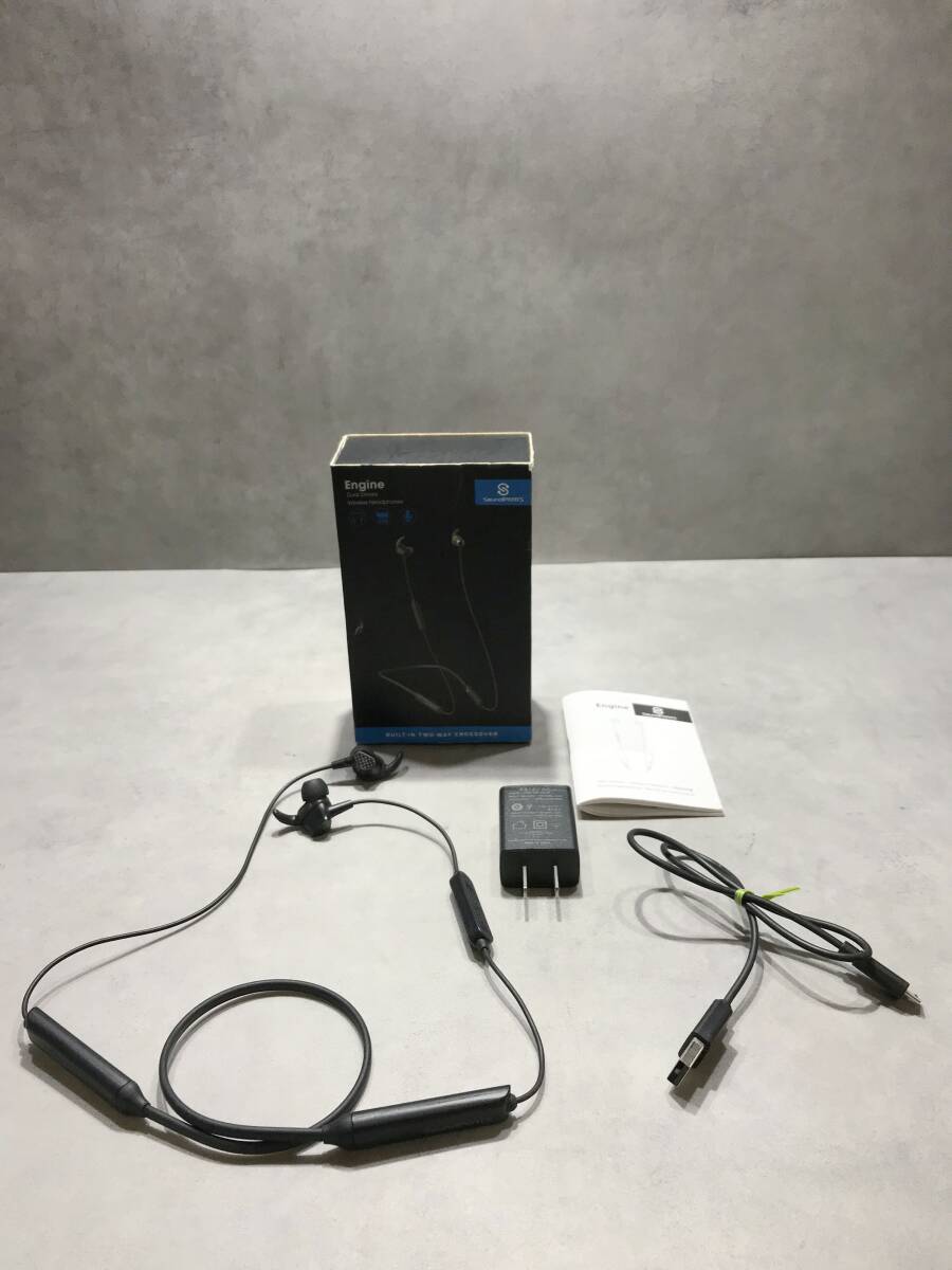 S9857◎SoundPEATS Engine ワイヤレスイヤホン ブラック 動作OK【動作品】250213拍卖