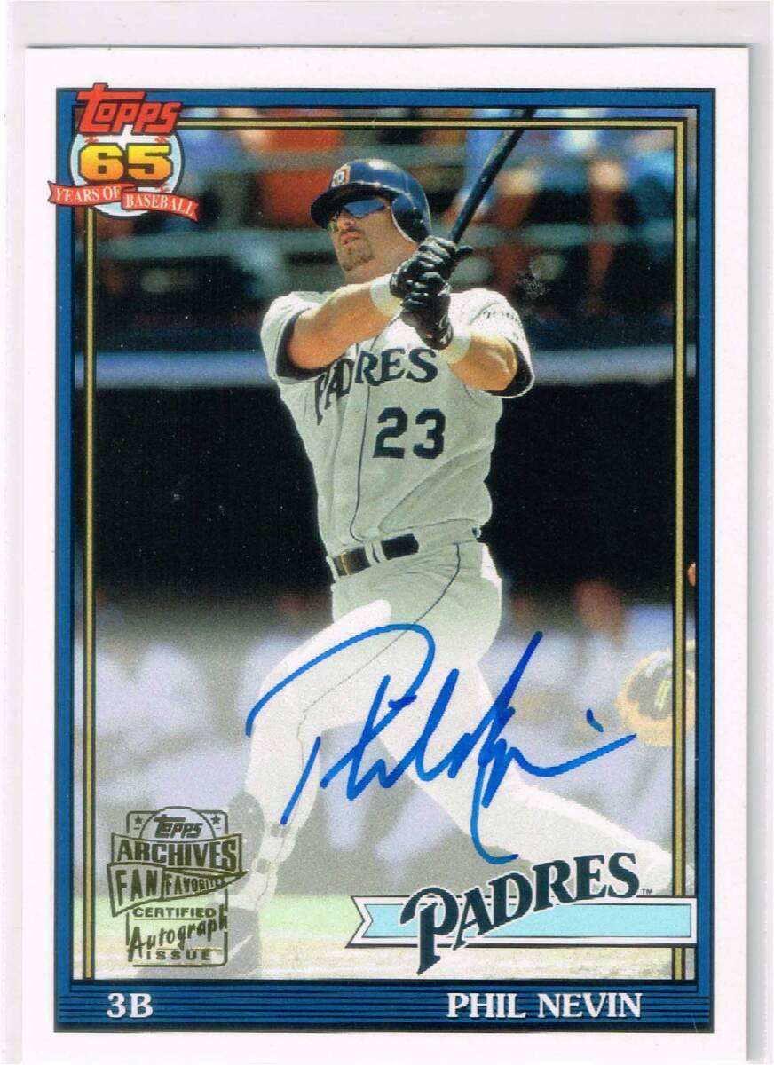 MLB 2016 Topps Archives Fan Favorites Autograph #FFA-PN Phil Nevin Auto トップス 直筆サイン フィル・ネビン拍卖