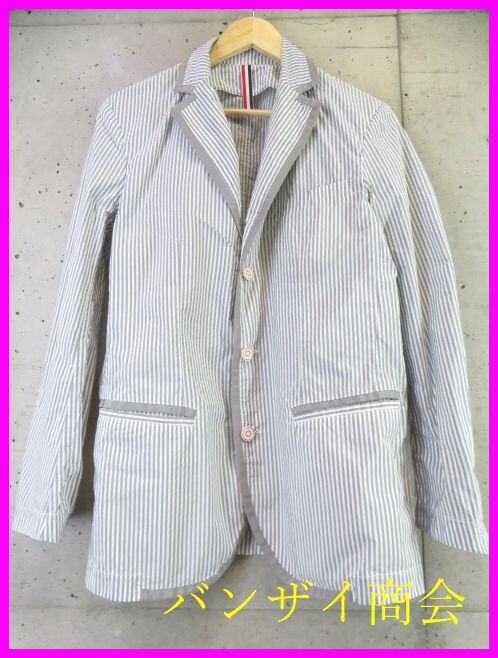 1020b31◆良品です◆CASTELBAJAC カステルバジャック ヒッコリー柄 ジャケット 3/カジュアル/ブレザー/ブルゾン/ポロシャツ/ニットセーター拍卖