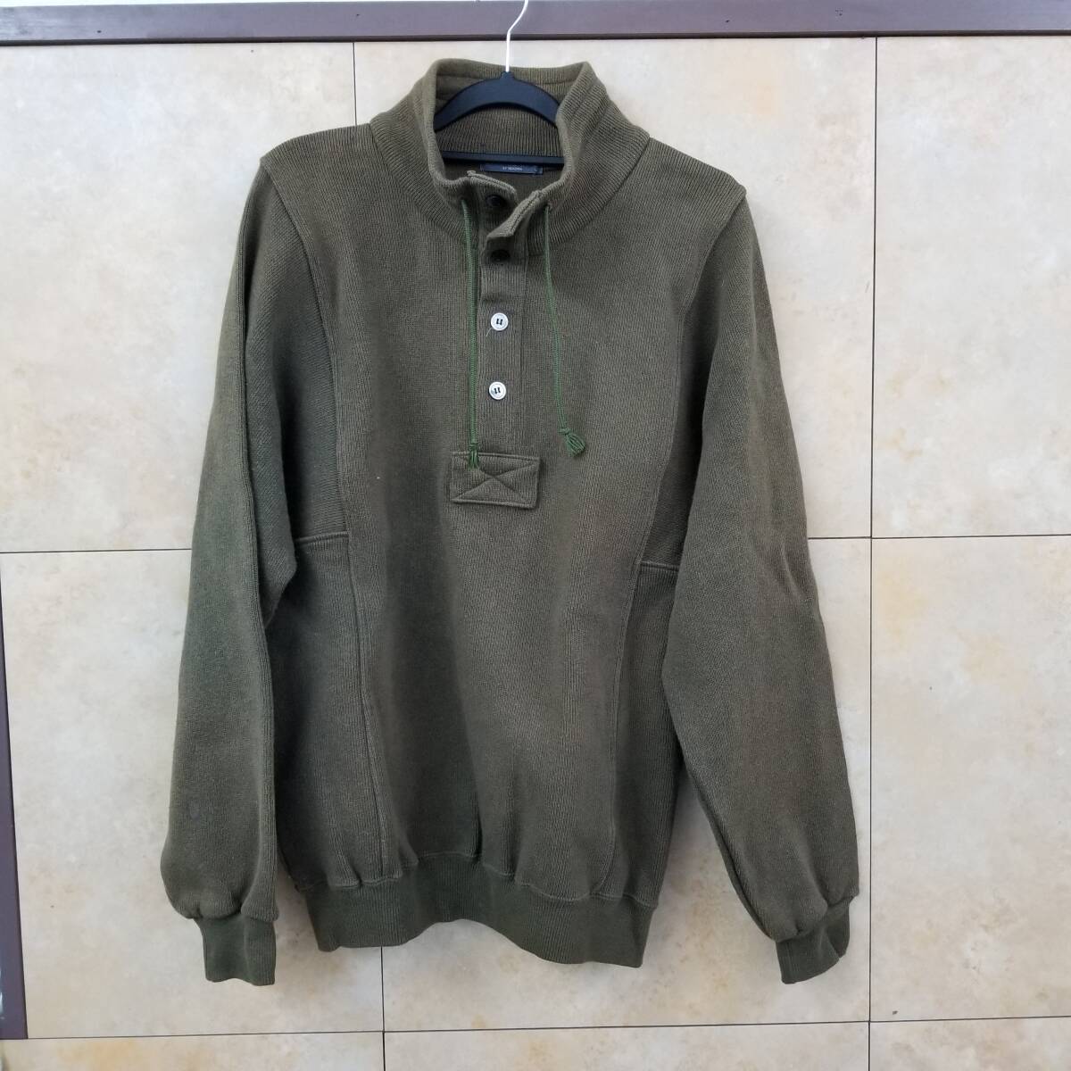 【中古】シンプルライフ SIMPLE LIFEL 長袖 ミリタリー セーター メンズ 濃緑 拍卖