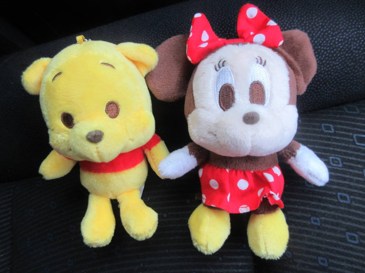 ☆プーさん ミニー ぬいぐるみ マスコット 選択可 セット可 ボールチェーン キーチェーン レア 希少★新品未使用拍卖