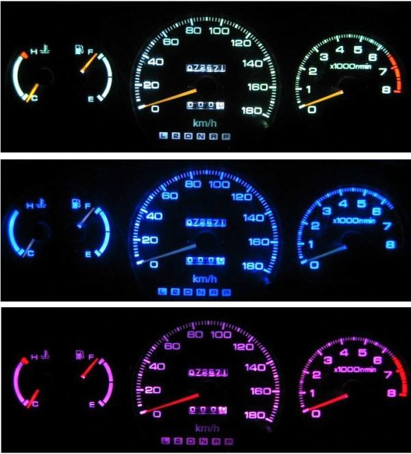 シャリオ N34W メーターLED照明1台分セット! ホワイト拍卖