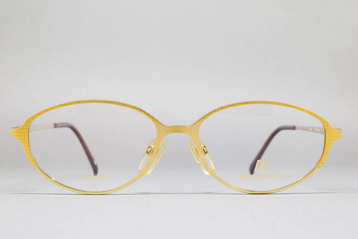デッドストック RODENSTOCK exclusiv R 0 88 A チタン製 50-15 メガネ サングラス フレーム マットゴールド/ゴールド拍卖