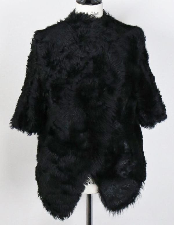 10aw MARNI mouton fur coat size 38 マルニ ノーカラー ムートン コート 羊革 b9201拍卖