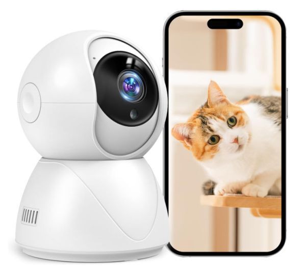 【送料無料】ペットカメラ wifi対応 見守り 防犯カメラ フルHD 1080P 自動追跡 常時録画拍卖