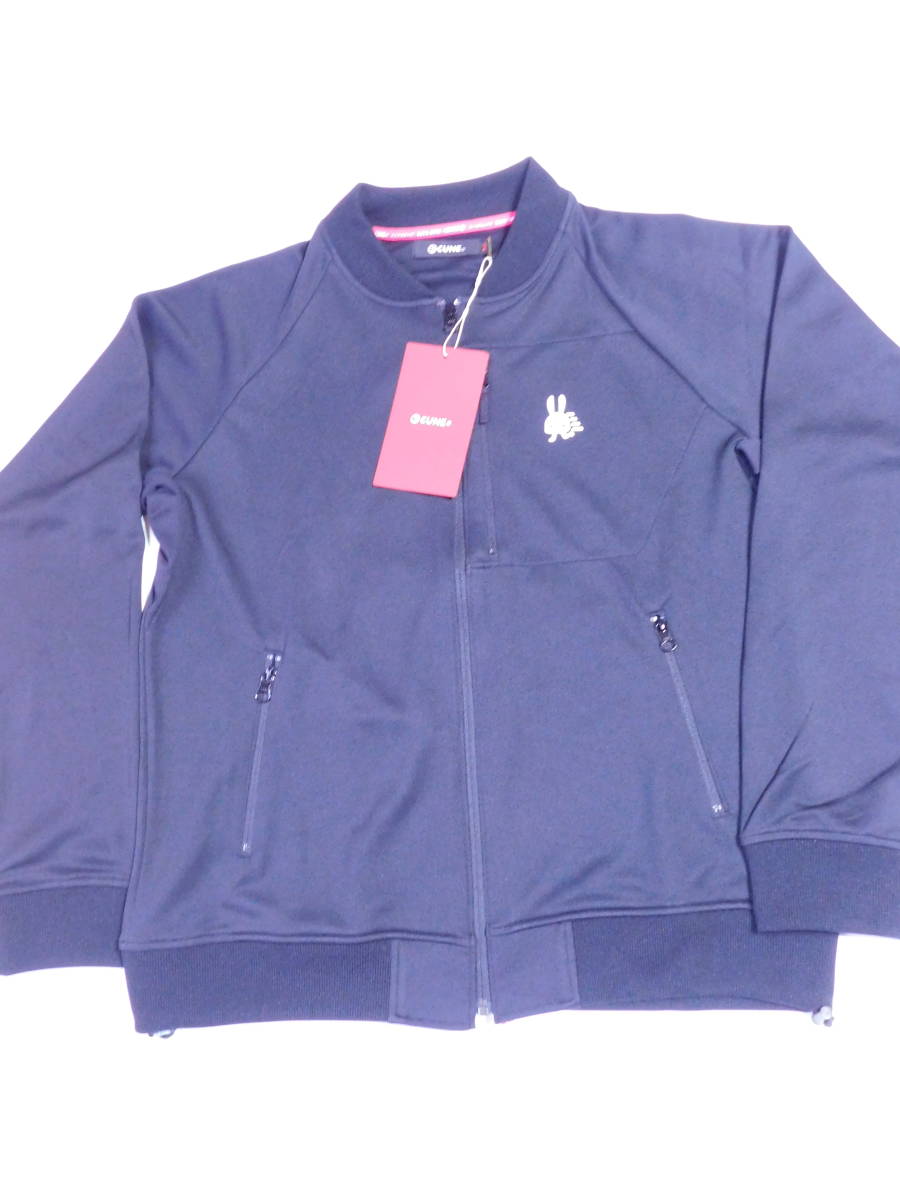 CUNE スポーツのラグランジャージ 黒 サイズ2 キューン ウサギ うさぎ 新品 未使用 タグ付き 日本製 MADE IN JAPAN ブラック black拍卖