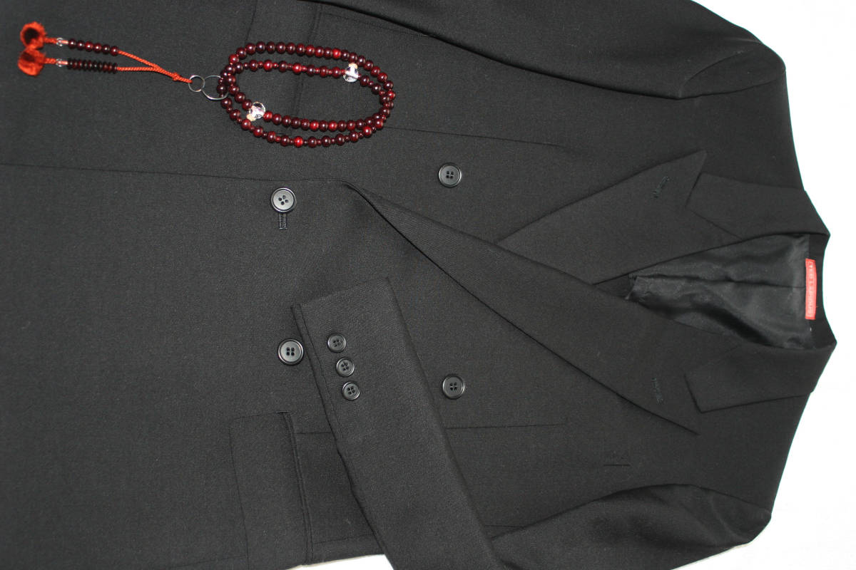 ★J-116 TED LAPIDUS  珠付き  Wジャケット4釦 色 黒 サイズ  YA4 ★ ビジネスに 結婚式に フォ-マルに拍卖