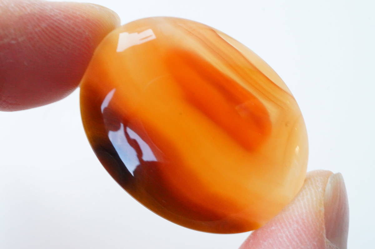 希少30年前の未使用在庫!上質赤瑪瑙・めのう・メノウ「カボッション」ルース特大47.6ct色合いが美しい!拍卖