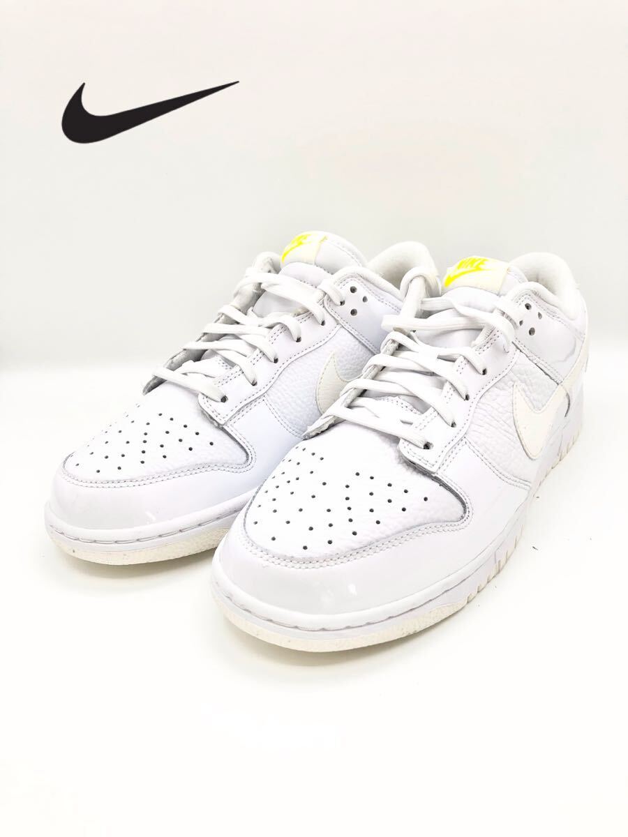 【未使用品】 NIKE WOMEN'S DUNK LOW YELLOW HEART ナイキ ダンク スニーカー ウィメンズ サイズ27.5cm ホワイト 箱無し拍卖